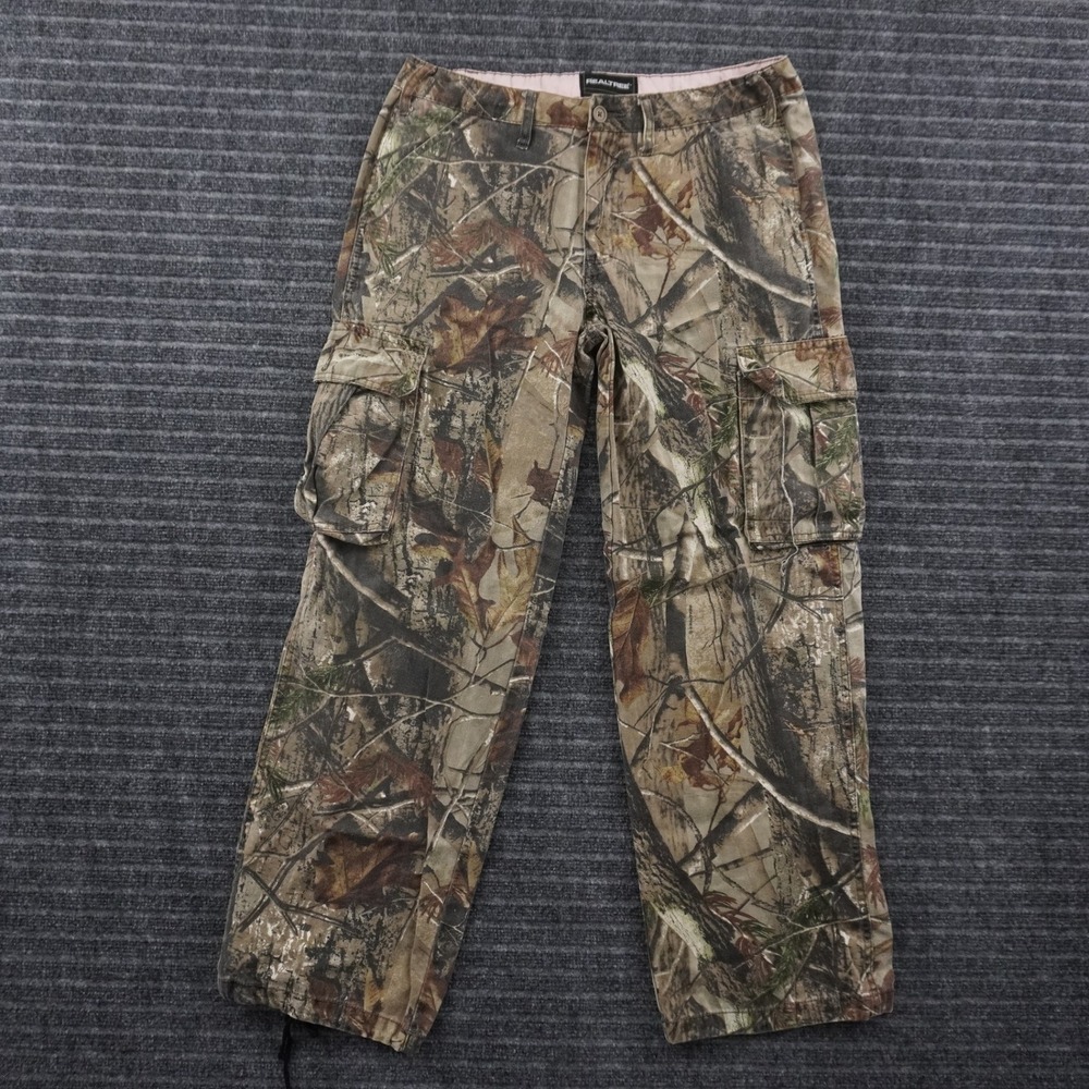 Realtree Cargo Pants Boys (14-16)L Camo AP Camouflage Straight Leg Utility